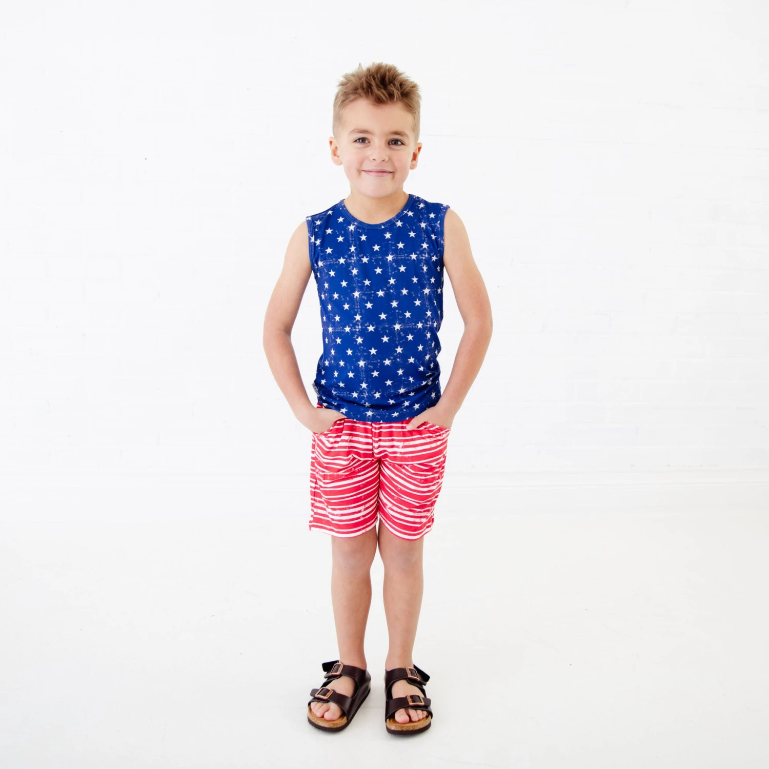 Star Spangled Basic Tank And Short Set 3 Star Spangled Basic Tank And Short Set