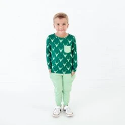 For Bucks Sake Pocket Tee And Jogger Set -DREAMIERE Store AntlersLSBasicPocketTeeandJoggerPants