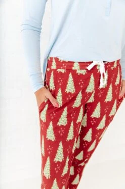 All Spruced Up Women's Long Sleeve Loungewear - Red -DREAMIERE Store CinnamonTreewomensloungewear 5