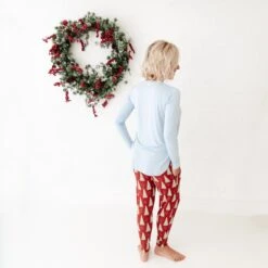 All Spruced Up Women's Long Sleeve Loungewear - Red -DREAMIERE Store CinnamonTreewomensloungewear 7