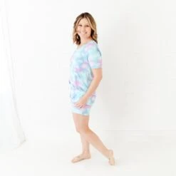 Cotton Candy Skies Women's V-Neck And Shorts Set -DREAMIERE Store Cottoncandyskieswomensjamms 5