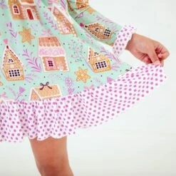 Baking Spirits Bright Bow Back Dress And Shorts Set 11 Baking Spirits Bright Bow Back Dress And Shorts Set -DREAMIERE Store Gingerbreadhousesdress 4