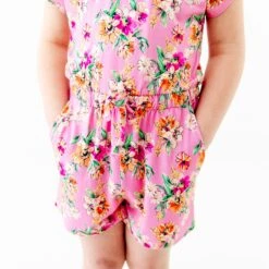 Flower Child Luxe Romper - Pink -DREAMIERE Store PinkFlowerChildLuxeRomper 2