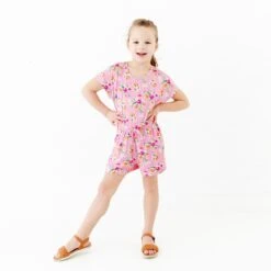 Flower Child Luxe Romper - Pink