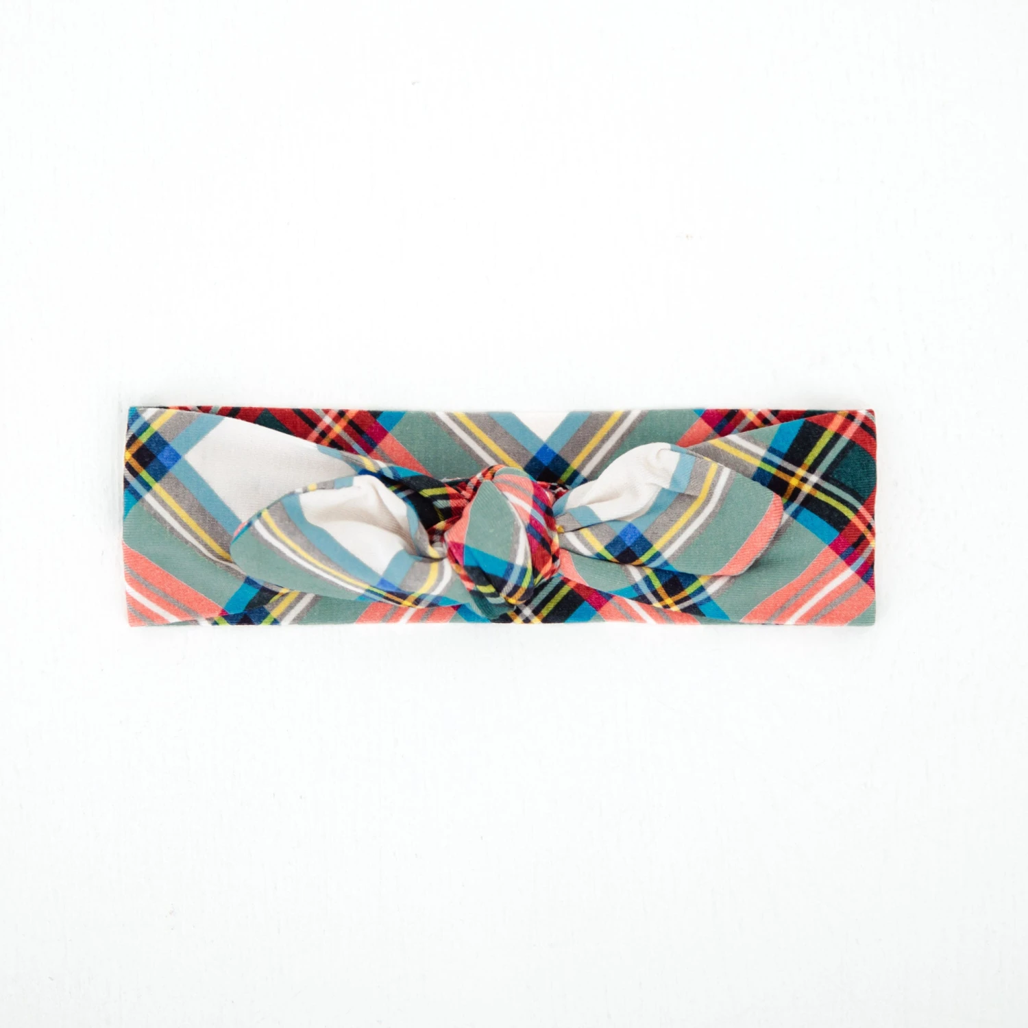 Prancer's Plaid Topknot Headband 3 Prancer's Plaid Topknot Headband