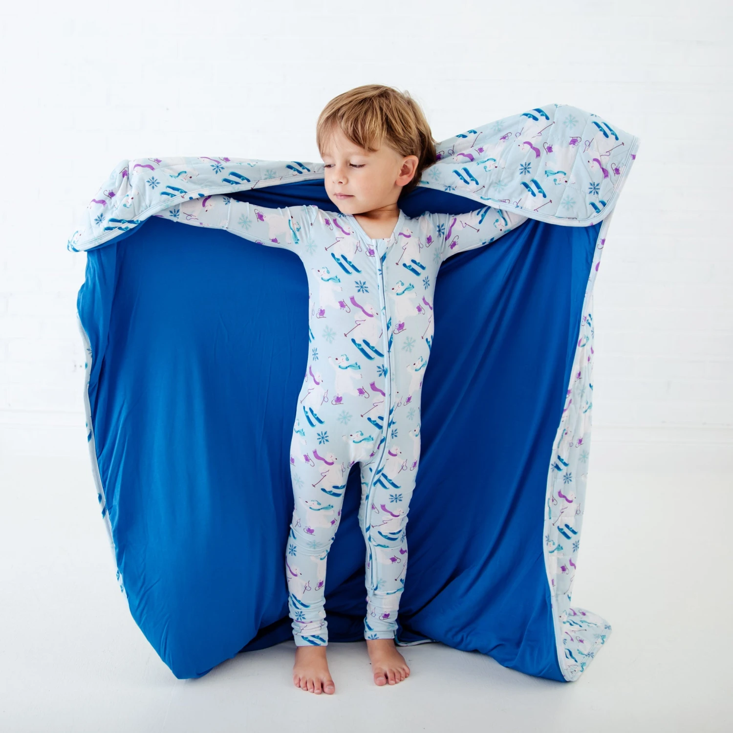 Bearly Skating By Quilted Children's Bamboo Blanket 4 Bearly Skating By Quilted Children's Bamboo Blanket - Image 2