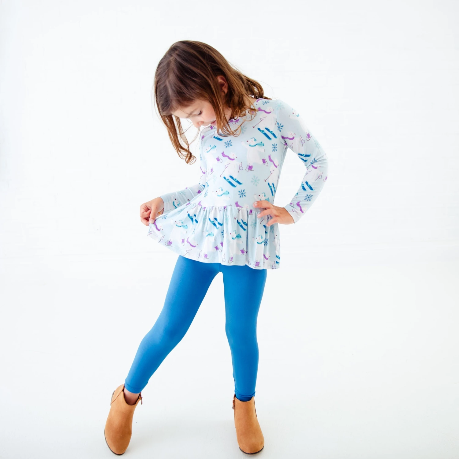 Bearly Skating By Long Sleeve Twirler Top And Pants Set 6 Bearly Skating By Long Sleeve Twirler Top And Pants Set - Image 4