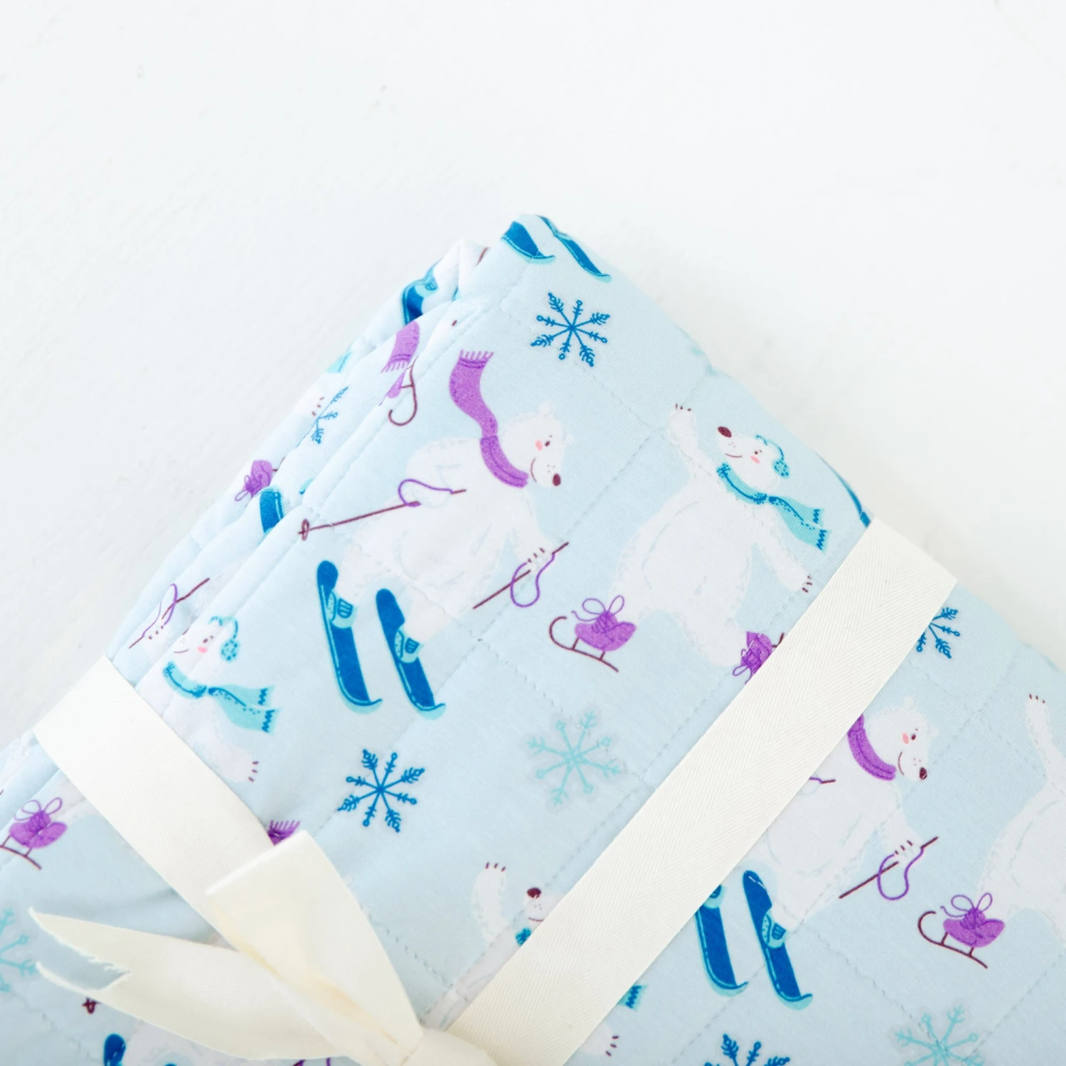 Bearly Skating By Quilted Children's Bamboo Blanket 7 Bearly Skating By Quilted Children's Bamboo Blanket - Image 5