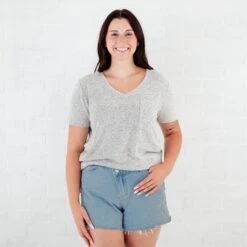 Lush Signature Blend V-Neck 2 Pack - Sandstone & Maxi Teal 16 Lush Signature Blend V-Neck 2 Pack - Sandstone & Maxi Teal -DREAMIERE Store SandstoneandMaxiTealT shirtset