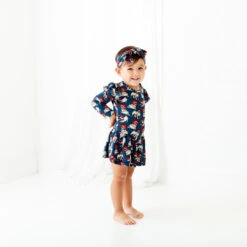 Bah Hum Pug Long Sleeve Ruffle Romper 10 Bah Hum Pug Long Sleeve Ruffle Romper -DREAMIERE Store XmasDogsLSRomper 8