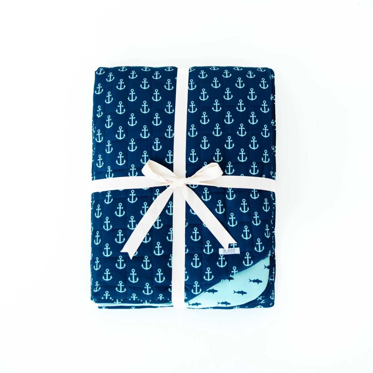 Hooked On You/Fish And Ships Quilted Adult Bamboo Blanket - Two Layer 3 Hooked On You/Fish And Ships Quilted Adult Bamboo Blanket - Two Layer