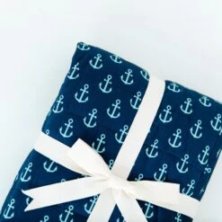 Hooked On You/Fish And Ships Quilted Children's Bamboo Blanket -DREAMIERE Store anchorquiltedchildrensblanket 2