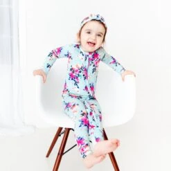 In Full Bloom Ruffle Convertible Footie 11 In Full Bloom Ruffle Convertible Footie -DREAMIERE Store aquafloralconvertiblefootie 4