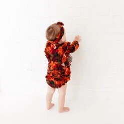 Fall-ing For You Long Sleeve Bubble Romper 9 Fall-ing For You Long Sleeve Bubble Romper -DREAMIERE Store autumntreelongsleevebubbleromper