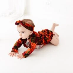 Fall-ing For You Long Sleeve Bubble Romper 11 Fall-ing For You Long Sleeve Bubble Romper -DREAMIERE Store autumntreelongsleevebubbleromper 4