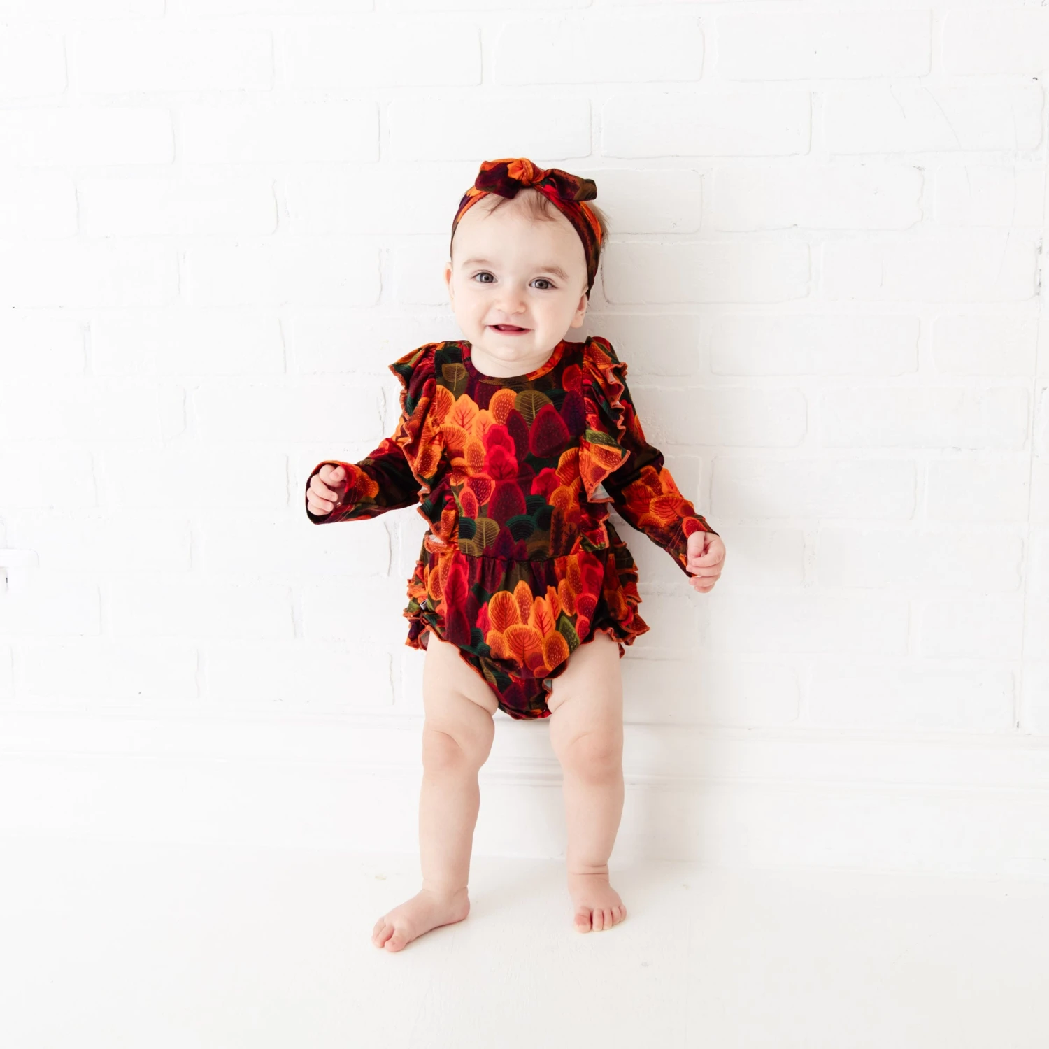 Fall-ing For You Long Sleeve Bubble Romper 3 Fall-ing For You Long Sleeve Bubble Romper