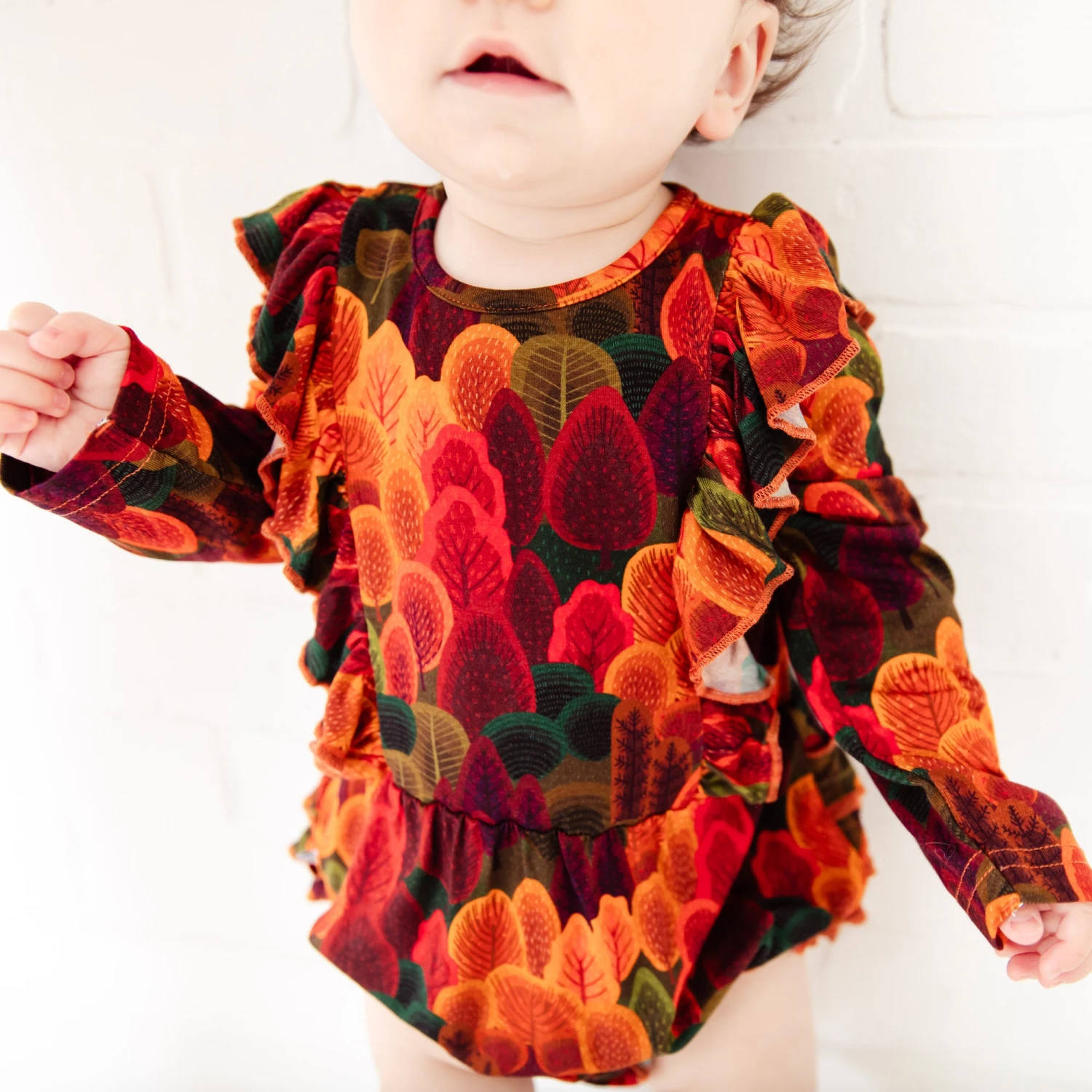 Fall-ing For You Long Sleeve Bubble Romper 4 Fall-ing For You Long Sleeve Bubble Romper - Image 2