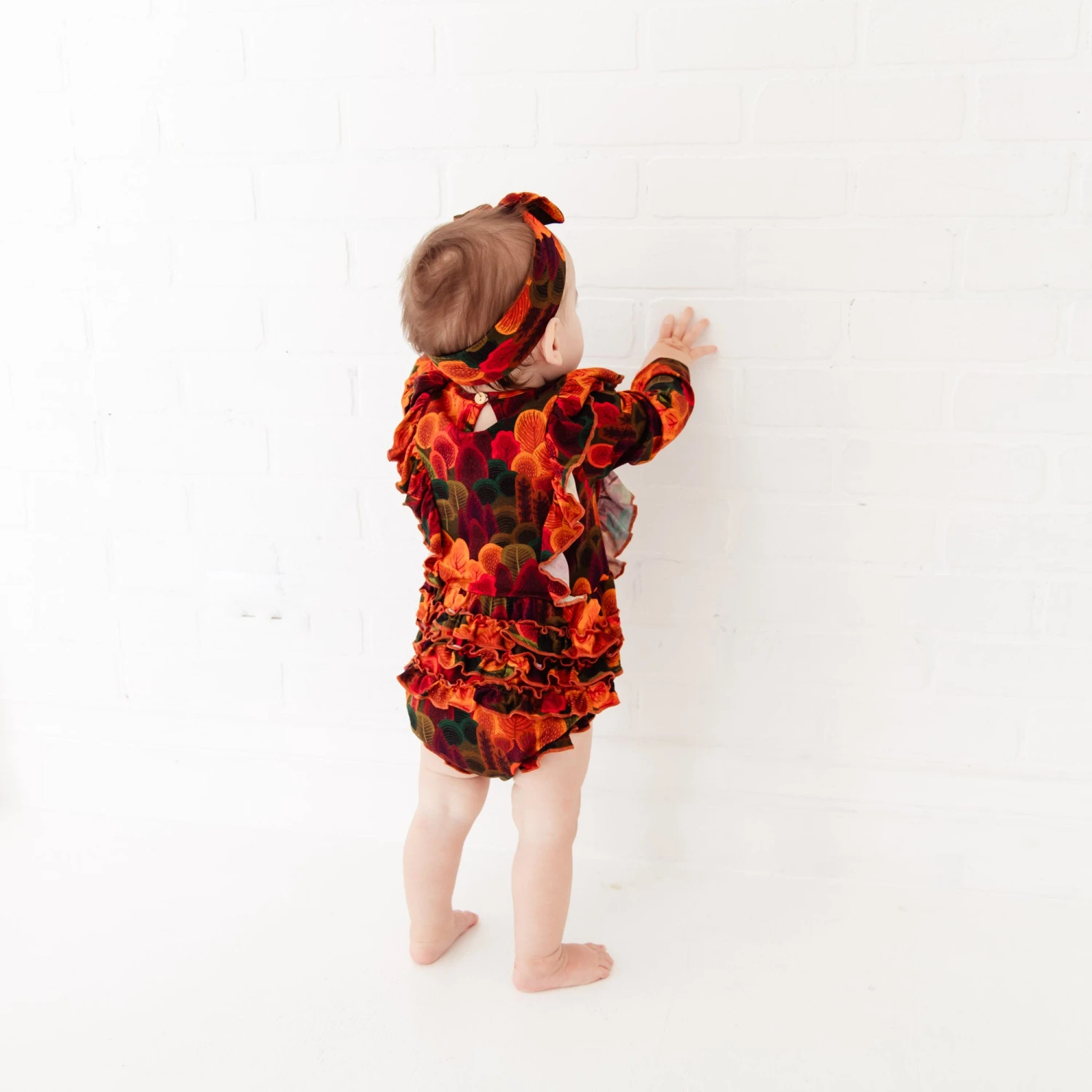 Fall-ing For You Long Sleeve Bubble Romper 5 Fall-ing For You Long Sleeve Bubble Romper - Image 3