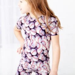 Catch Ya Later Short Sleeve Two Piece Pajamas Set -DREAMIERE Store baseball2024twopiecejamms 20