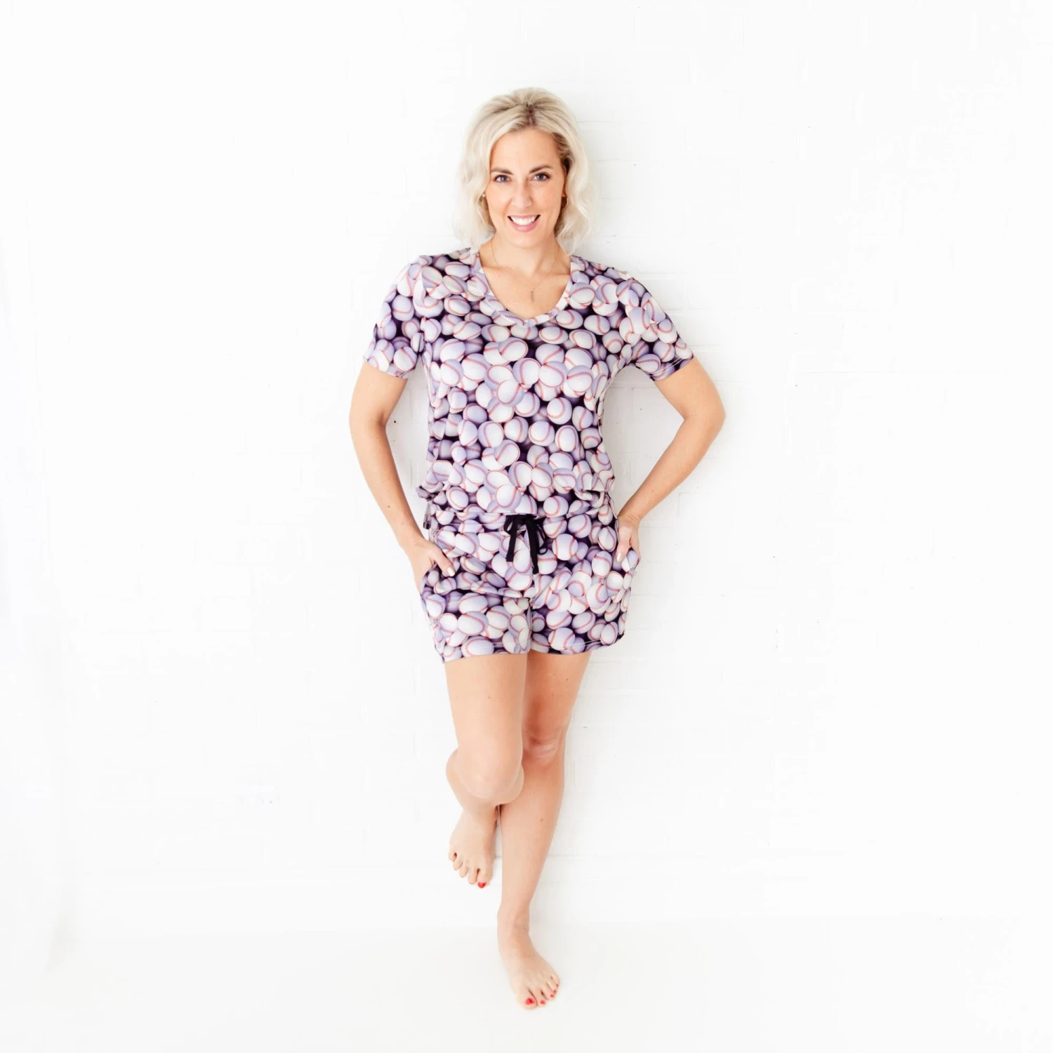 Catch Ya Later Women's V-Neck And Shorts Set 3 Catch Ya Later Women's V-Neck And Shorts Set