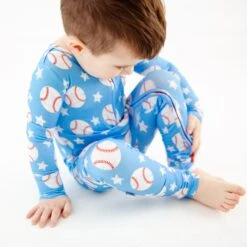 Stars And Strikes Convertible Footie - Sky Blue -DREAMIERE Store baseballconvertiblefootieskyblue 5