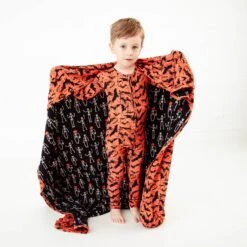 All Bats Are Off/Skeleton Crew Reversible Blanket -DREAMIERE Store batsconvertiblefootie 9 e398f01d 16ca 427a b5ae 05b32aa1b6c8