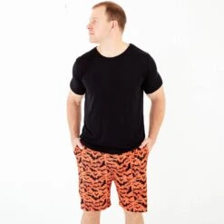 All Bats Are Off Men's Sleep Shorts And Tee 12 All Bats Are Off Men's Sleep Shorts And Tee -DREAMIERE Store batsmensshortsandteel 5