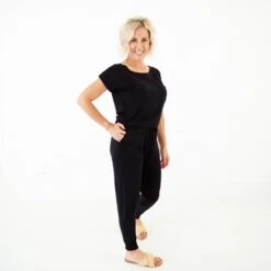 Onyx On The Go Romper 11 Onyx On The Go Romper -DREAMIERE Store blackcoldshoulderromper 3