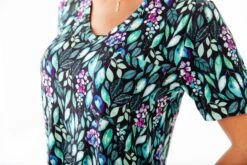 Moonlight Garden Women's V-Neck And Shorts Set 9 Moonlight Garden Women's V-Neck And Shorts Set -DREAMIERE Store blackleaveswatercolorwomens 4