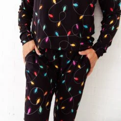 Shine Bright Women's Long Sleeve Loungewear -DREAMIERE Store blacklightswomensloungewear 3