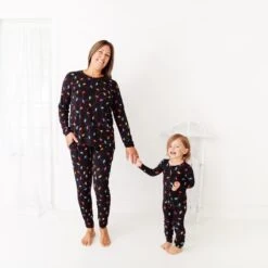 Shine Bright Women's Long Sleeve Loungewear -DREAMIERE Store blacklightswomensloungewear 6