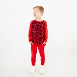 Heart To Heart Long Sleeve Raglan And Jogger Set