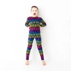 When Stars Kaleidoscope Two Piece Pajamas Set -DREAMIERE Store blackstarstwopiecejamms 5