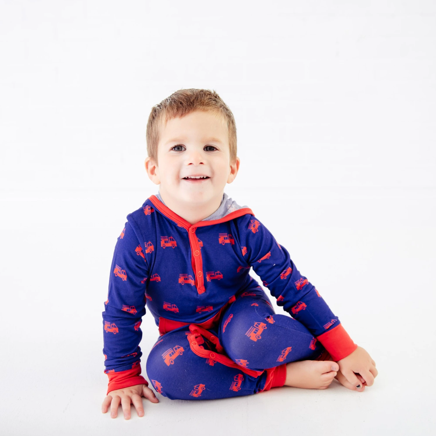 Hometown Heroes Hooded Romper - Navy 7 Hometown Heroes Hooded Romper - Navy - Image 5