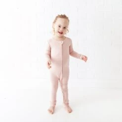 Powder Pink Convertible Footie