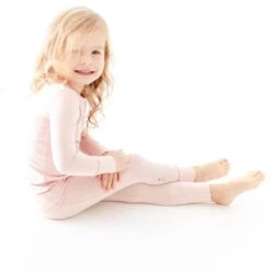 Powder Pink Two Piece Pajamas Set 11 Powder Pink Two Piece Pajamas Set -DREAMIERE Store blushpinksolidtwopiecejamms 6