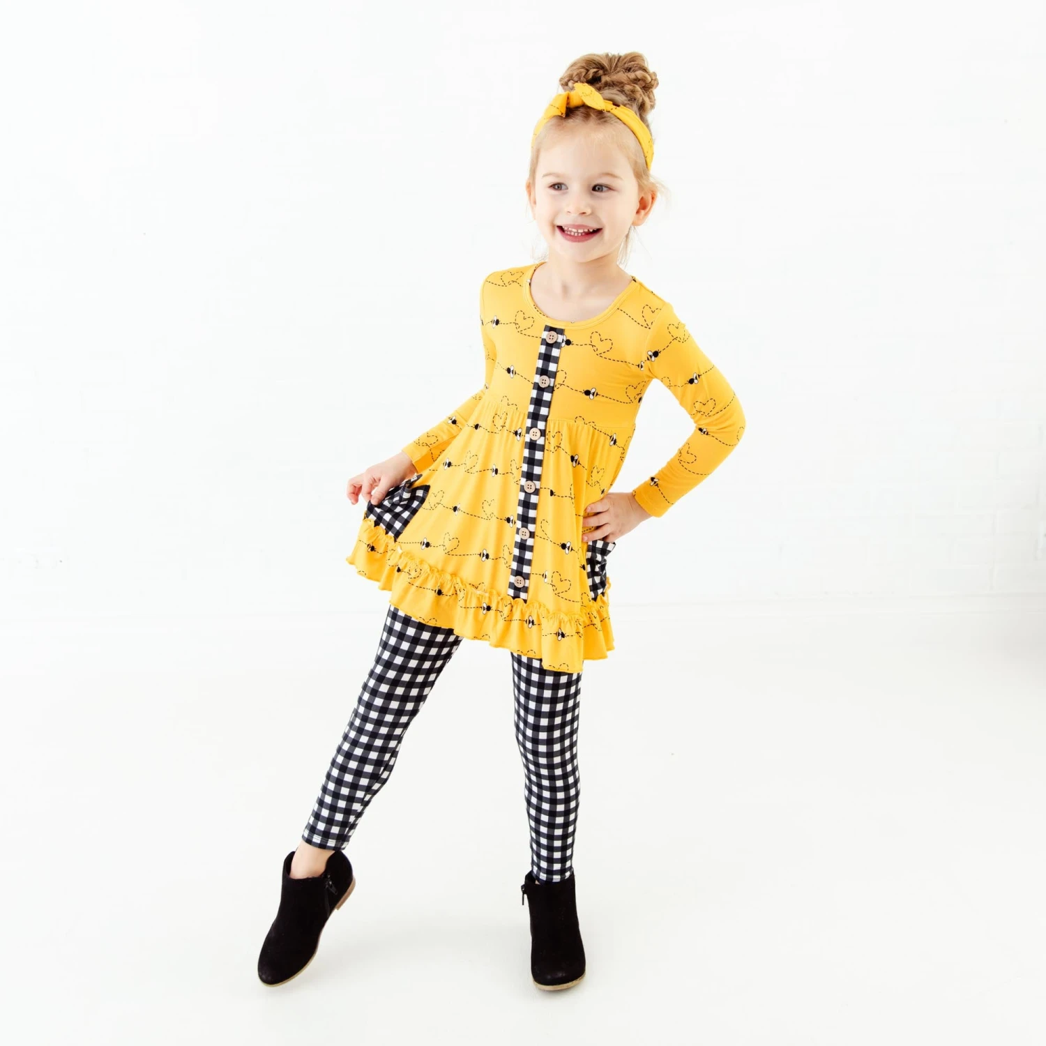 Bumble And Kind Ruffle Tunic And Pants Set 3 Bumble And Kind Ruffle Tunic And Pants Set
