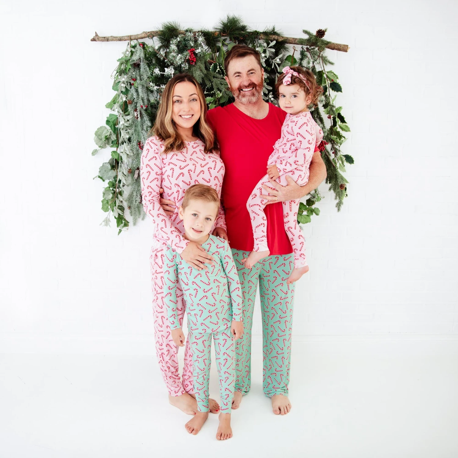 Candy Cane Lane Men's Short Sleeve Loungewear - Mint 6 Candy Cane Lane Men's Short Sleeve Loungewear - Mint - Image 4