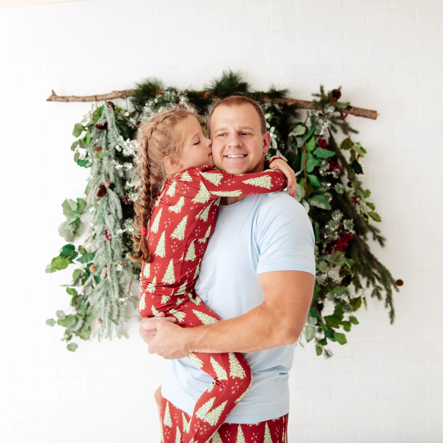 All Spruced Up Men's Short Sleeve Loungewear - Red 7 All Spruced Up Men's Short Sleeve Loungewear - Red - Image 5