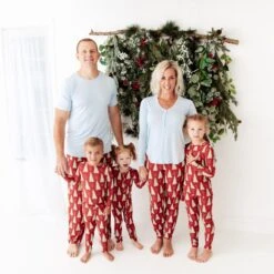 All Spruced Up Women's Long Sleeve Loungewear - Red -DREAMIERE Store cinnamontreefamilymatching 4