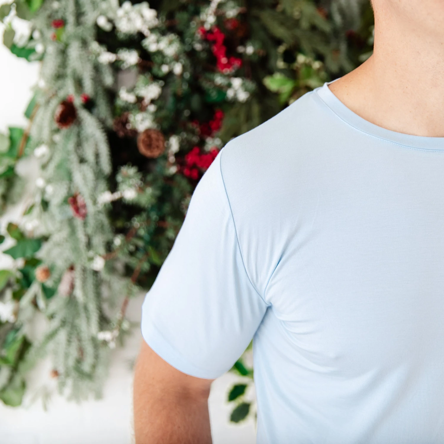 All Spruced Up Men's Short Sleeve Loungewear - Red 4 All Spruced Up Men's Short Sleeve Loungewear - Red - Image 2