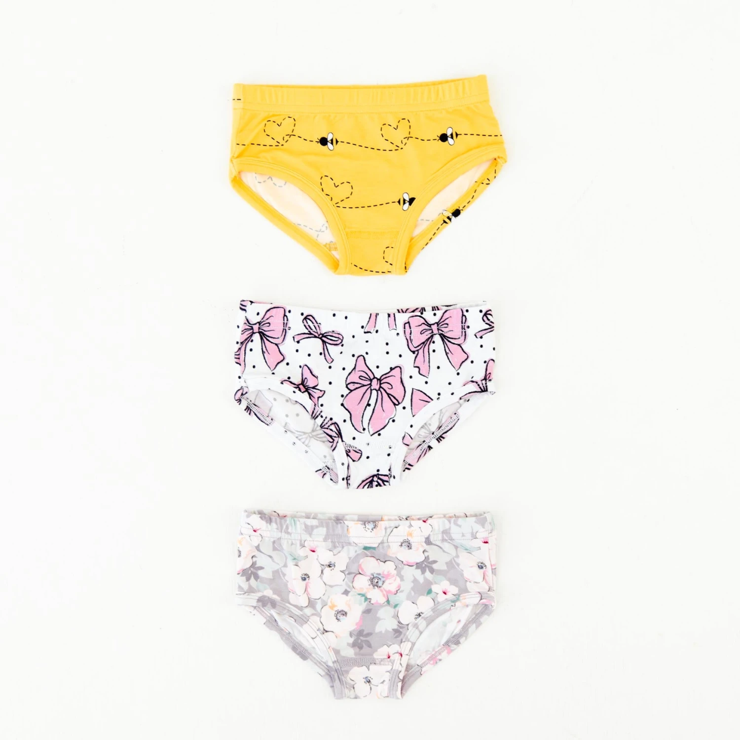 3 Pack Girl's Brief Underwear - Core Trio 4 3 Pack Girl's Brief Underwear - Core Trio - Image 2