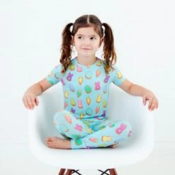 Eggstra Sweet Two Piece Pajamas Set -DREAMIERE Store eastercokies2piece 5