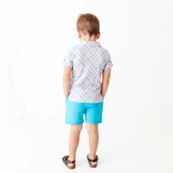 Too Hip To Hop Polo Shirt And Short Set 11 Too Hip To Hop Polo Shirt And Short Set -DREAMIERE Store easterplaidpoloshirtandshorts 10