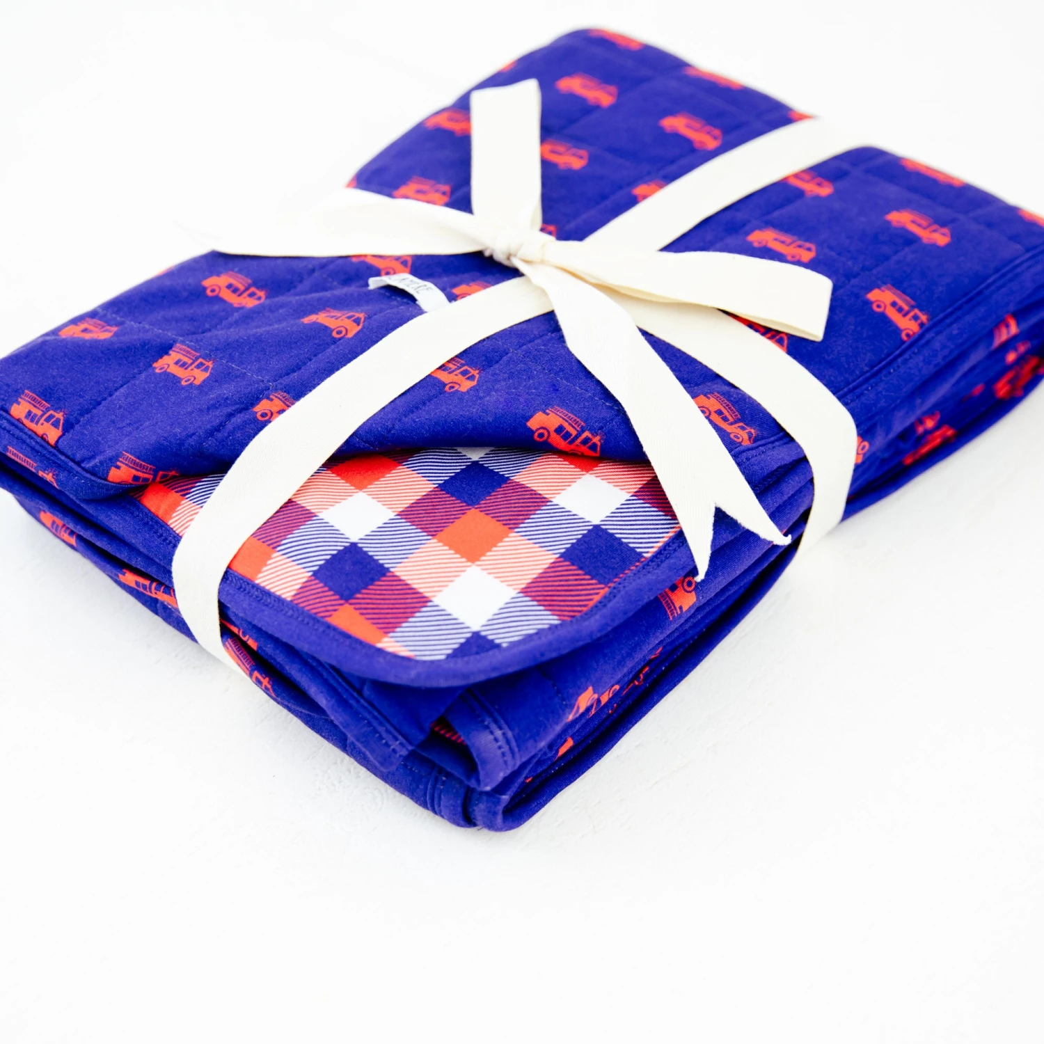 Hometown Heroes Quilted Children's Bamboo Blanket - Navy 5 Hometown Heroes Quilted Children's Bamboo Blanket - Navy - Image 3