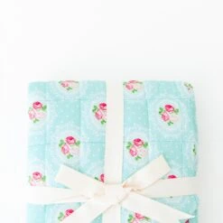 Ring Around The Roses Quilted Children's Bamboo Blanket -DREAMIERE Store floralframequiltedchildrensblanket 2