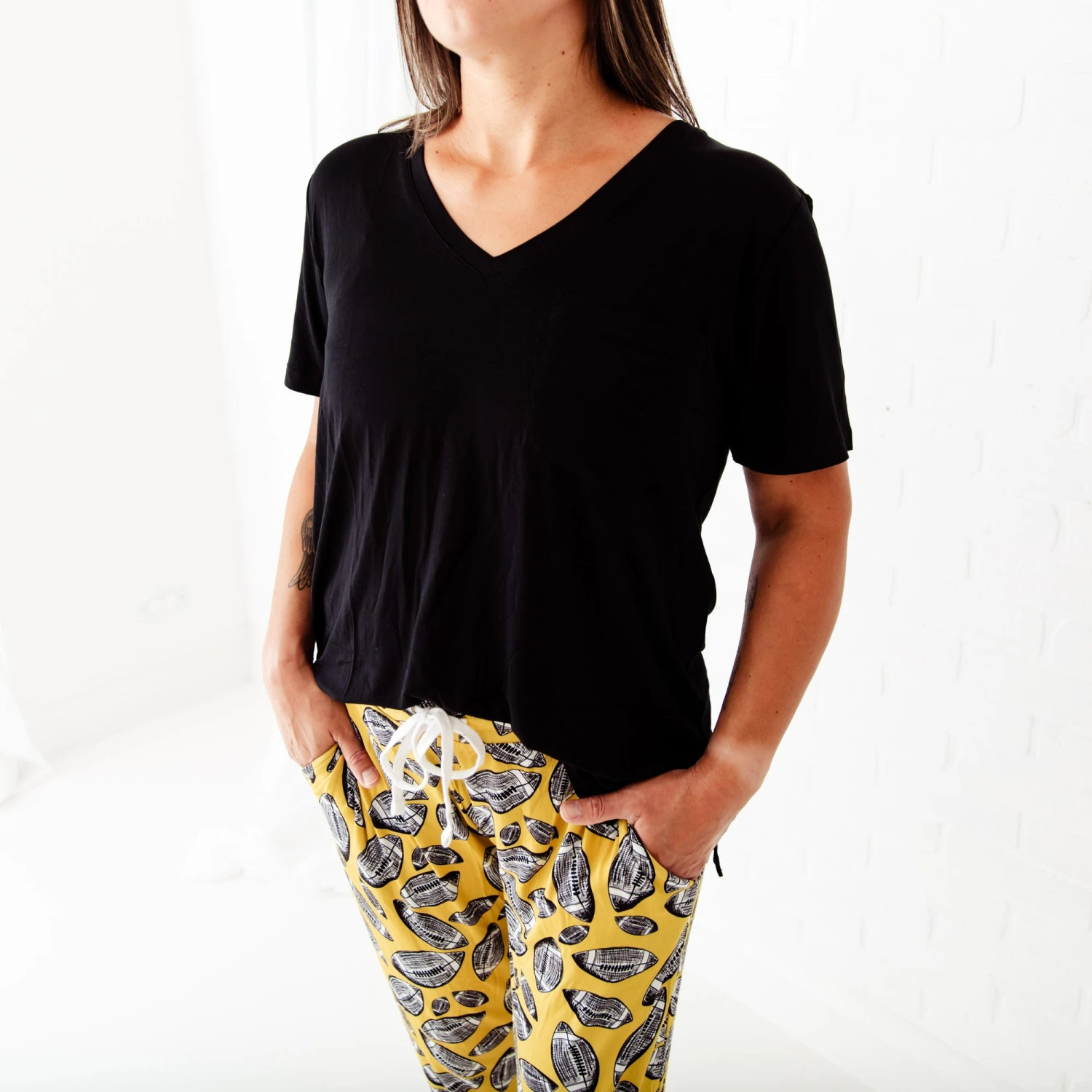 Hit The Sack Women's V-Neck Loungewear Set 4 Hit The Sack Women's V-Neck Loungewear Set - Image 2