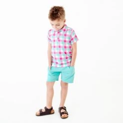 Plaid About You Polo Shirt And Short Set -DREAMIERE Store gatorsplaidpoloandshortset 4