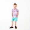 Plaid About You Polo Shirt And Short Set 1 Plaid About You Polo Shirt And Short Set -DREAMIERE Store gatorsplaidpoloandshortset 5