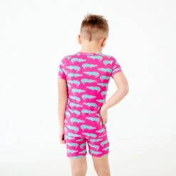 Later Gator Short Sleeve And Shorts Two Piece Pajamas Set 10 Later Gator Short Sleeve And Shorts Two Piece Pajamas Set -DREAMIERE Store gatorstwopiecejamms 3